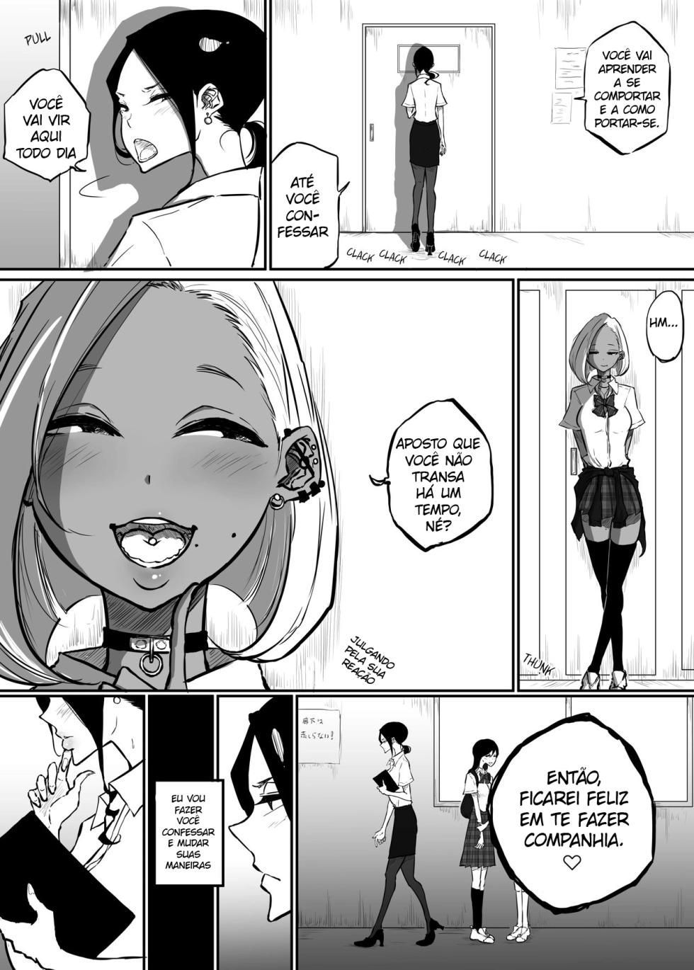 [Sky Dogma (Pandacorya)] Sparta Sensei ga Oshiego no Bitch Gal ni Ecchi na Koto Sareru Hanashi | The Story of a Strict Teacher Who Got Fucked by Her Gyaru Bitch Student [Portuguese-BR] - Page 7