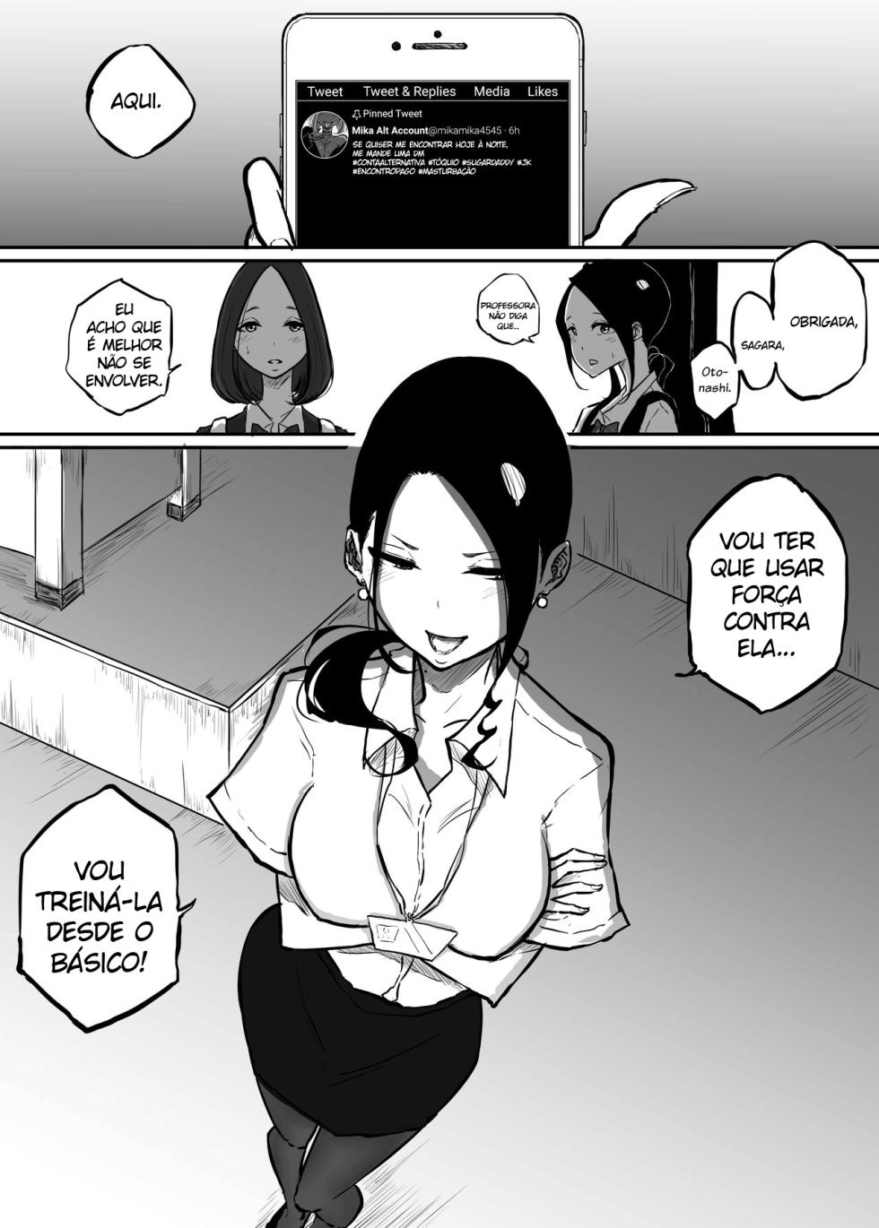 [Sky Dogma (Pandacorya)] Sparta Sensei ga Oshiego no Bitch Gal ni Ecchi na Koto Sareru Hanashi | The Story of a Strict Teacher Who Got Fucked by Her Gyaru Bitch Student [Portuguese-BR] - Page 9
