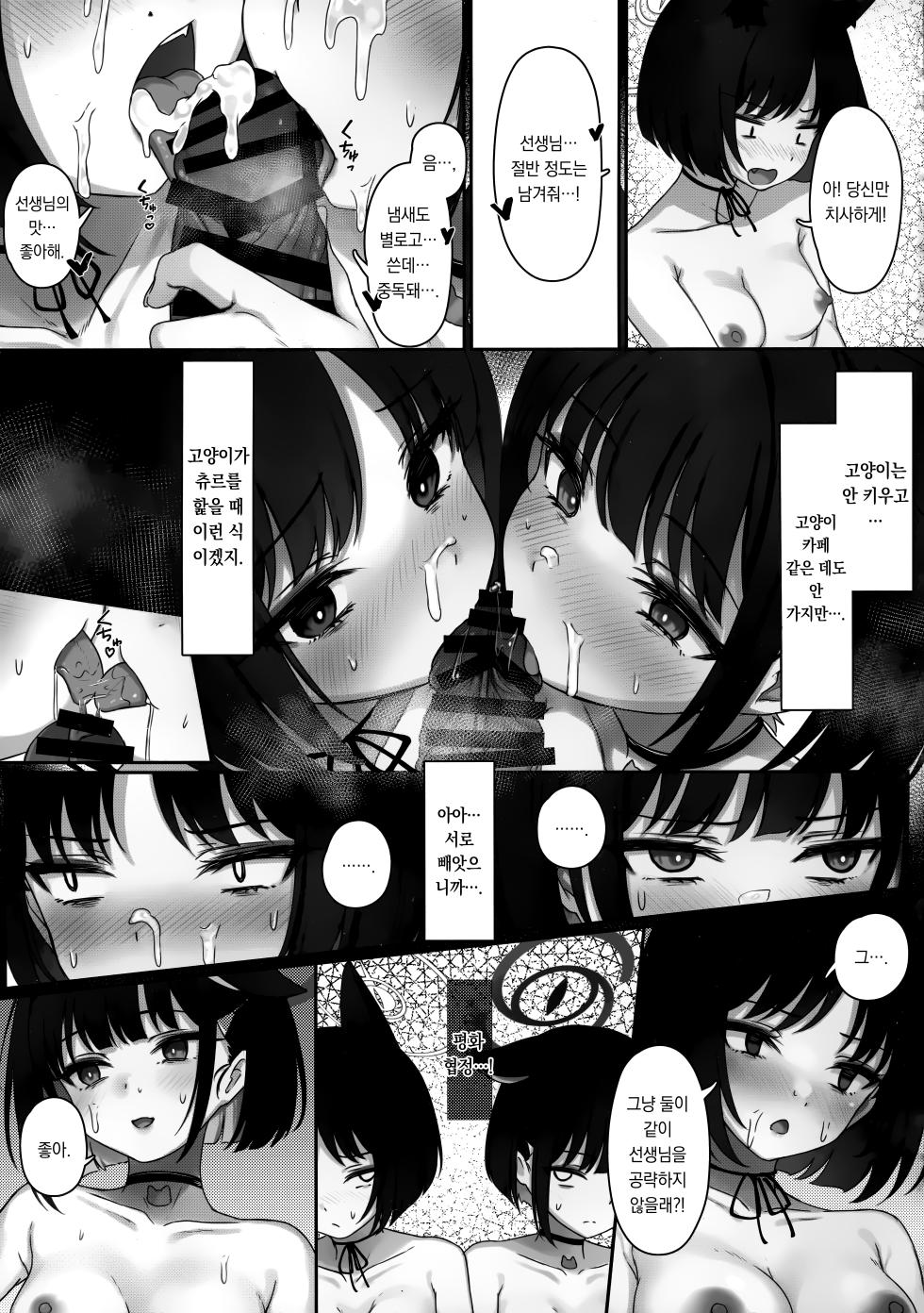 (C107) [Yoneya (hyouta)] Kikyou to Kazusa ga Irekawacchau Hanashi Sono 2 | 키쿄와 카즈사가 몸이 바뀐 이야기 두 번째 (Blue Archive) [Korean] [팀 오바참치] - Page 18