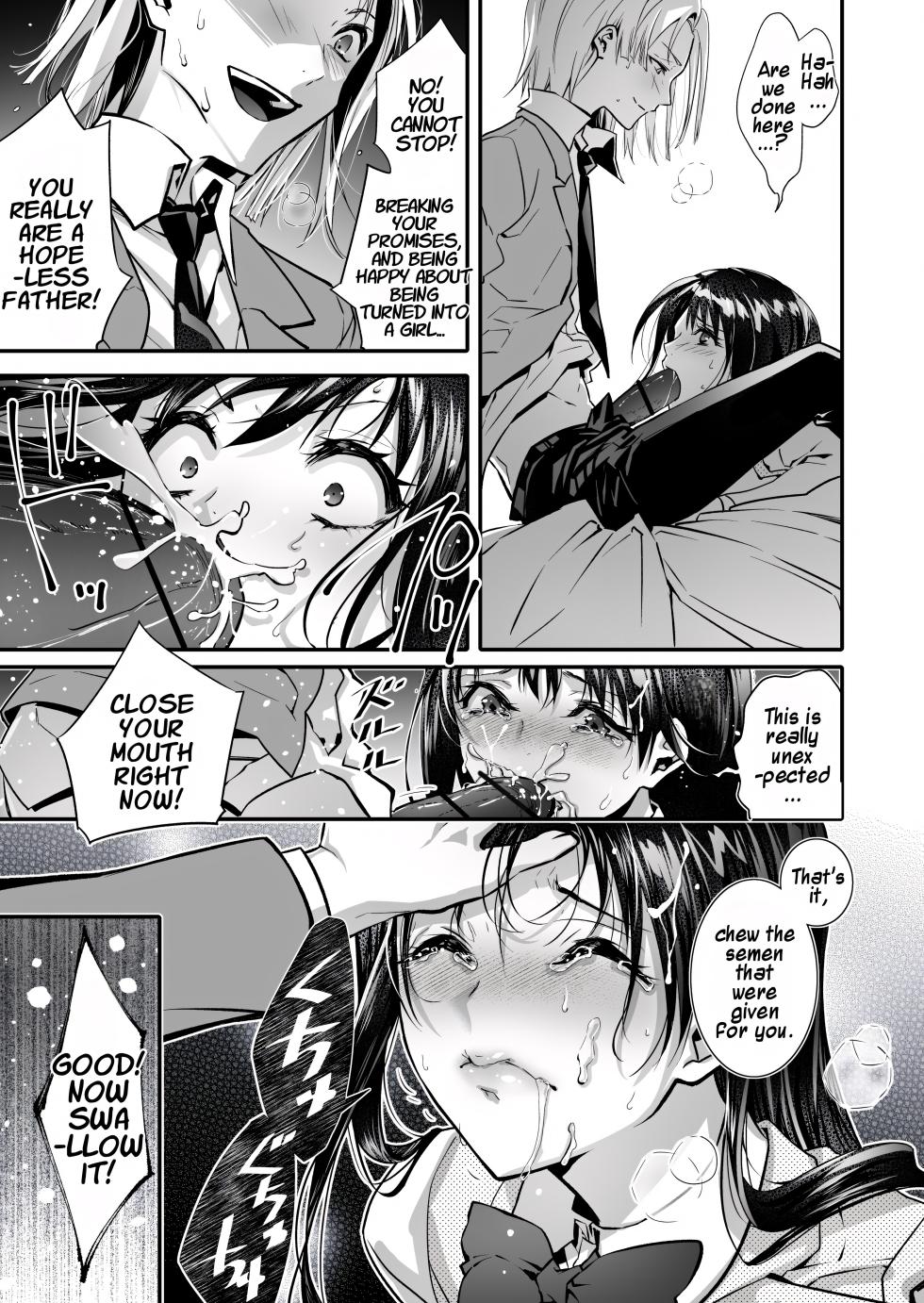 [Chijoku An (Cardinal)] Mesu Ochi no Kashaku 2 ~Seitenkan Meido ni Sarete Jisshi ni Dakareru Otoko~ | A Fallen Woman's Remorse 2 ~A Man Who Turned into a Transgender Maid and Embraced by His Own Daughter~ [English] [Maika] - Page 30