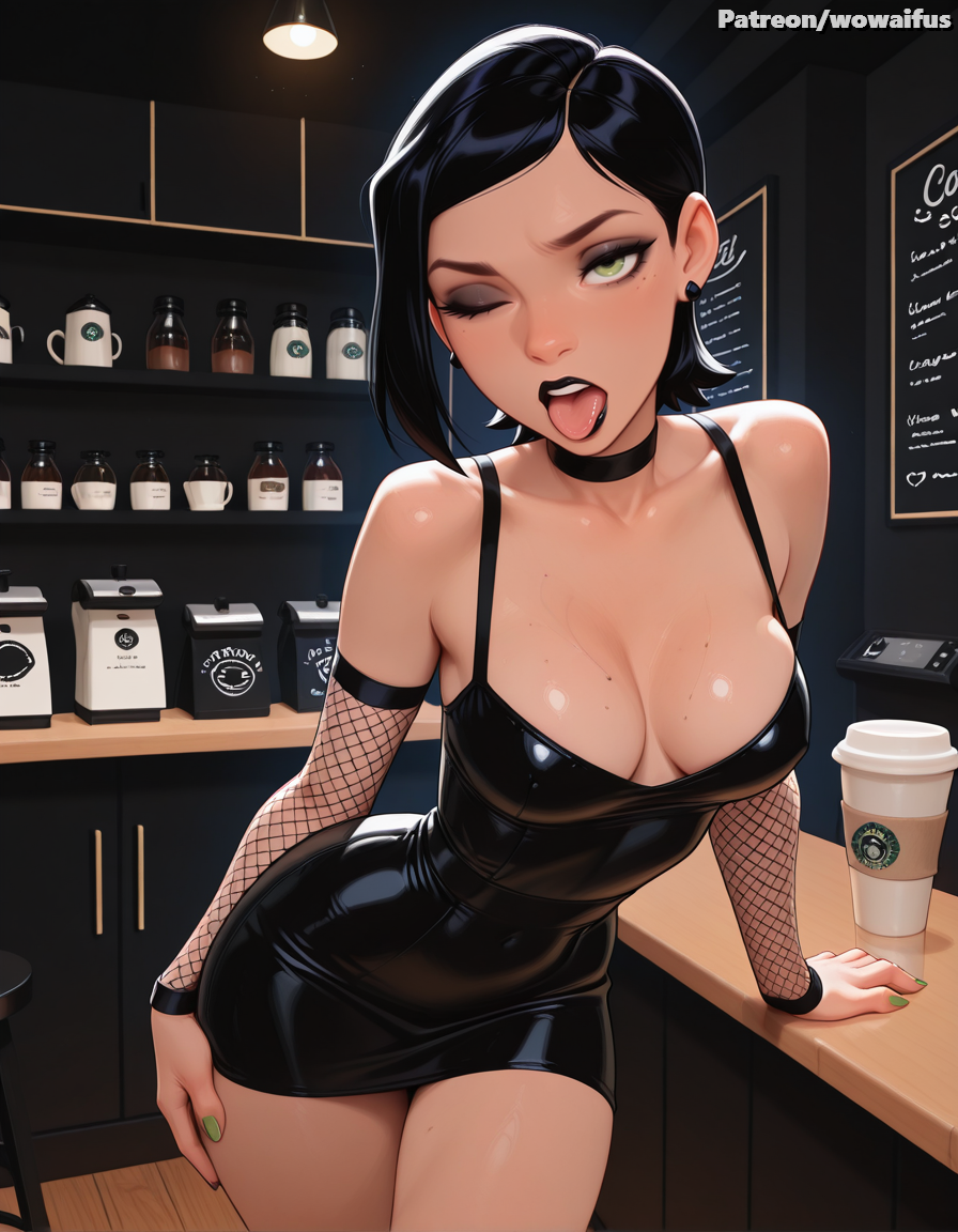 Gwen the Goth barksta by Wowaifus [AI Generated] - Page 17