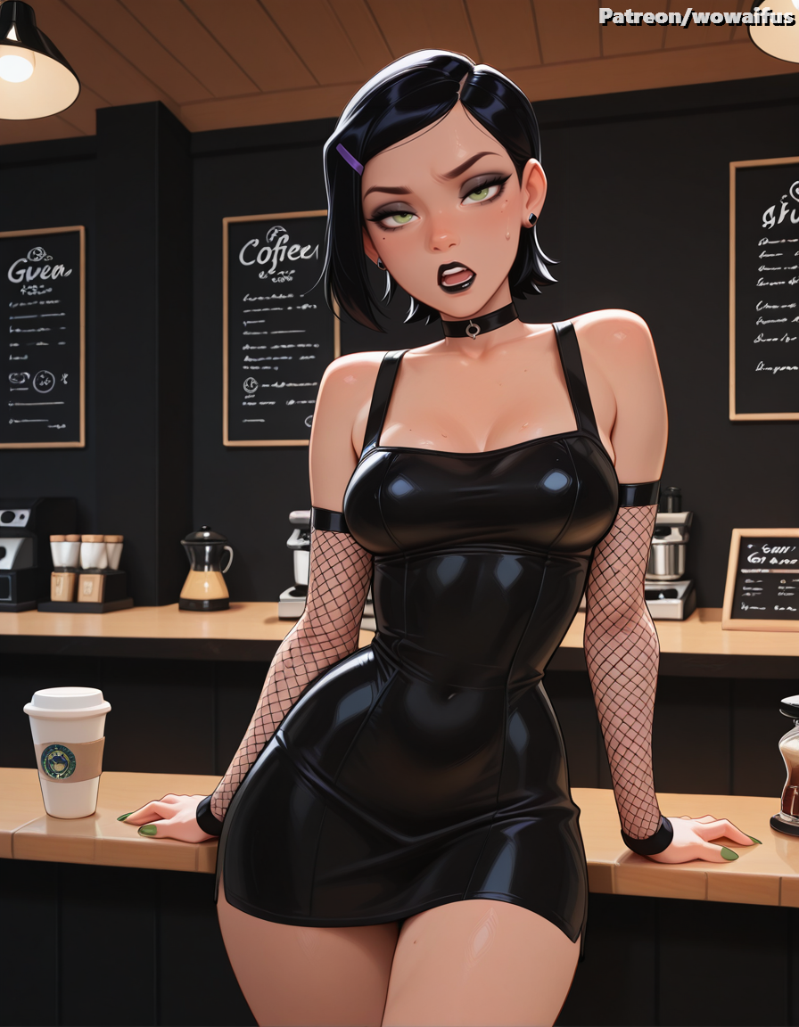 Gwen the Goth barksta by Wowaifus [AI Generated] - Page 24