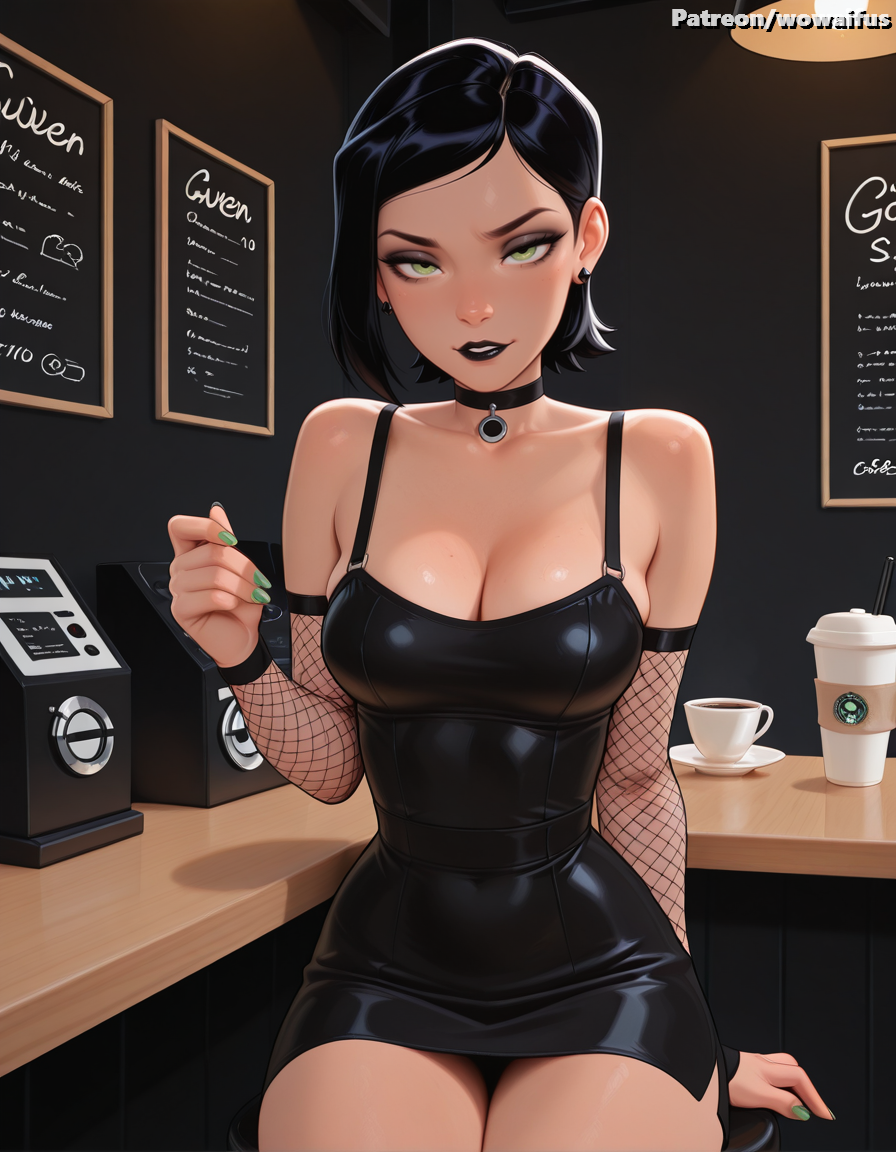 Gwen the Goth barksta by Wowaifus [AI Generated] - Page 34