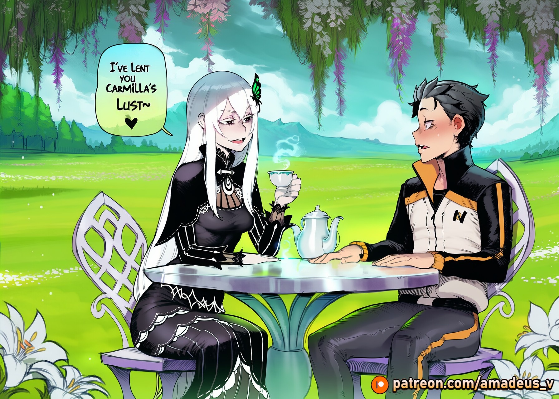 [Amadeus V] Witch Factor of Lust (Subaru x Re:Zero Harem) [English] [Full Comic] [AI Generated] - Page 4