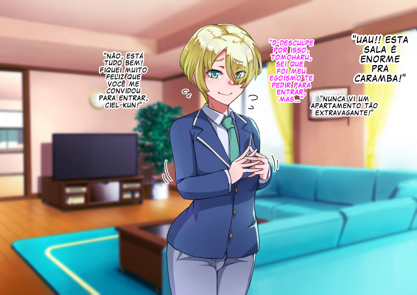 [Hagurumarokuro (Silver Radish)] Otokonoko to xx No. 5 Kinpatsu Seijun na Tenkousei Hen [Portuguese-BR] [BLACKSUB] - Page 12