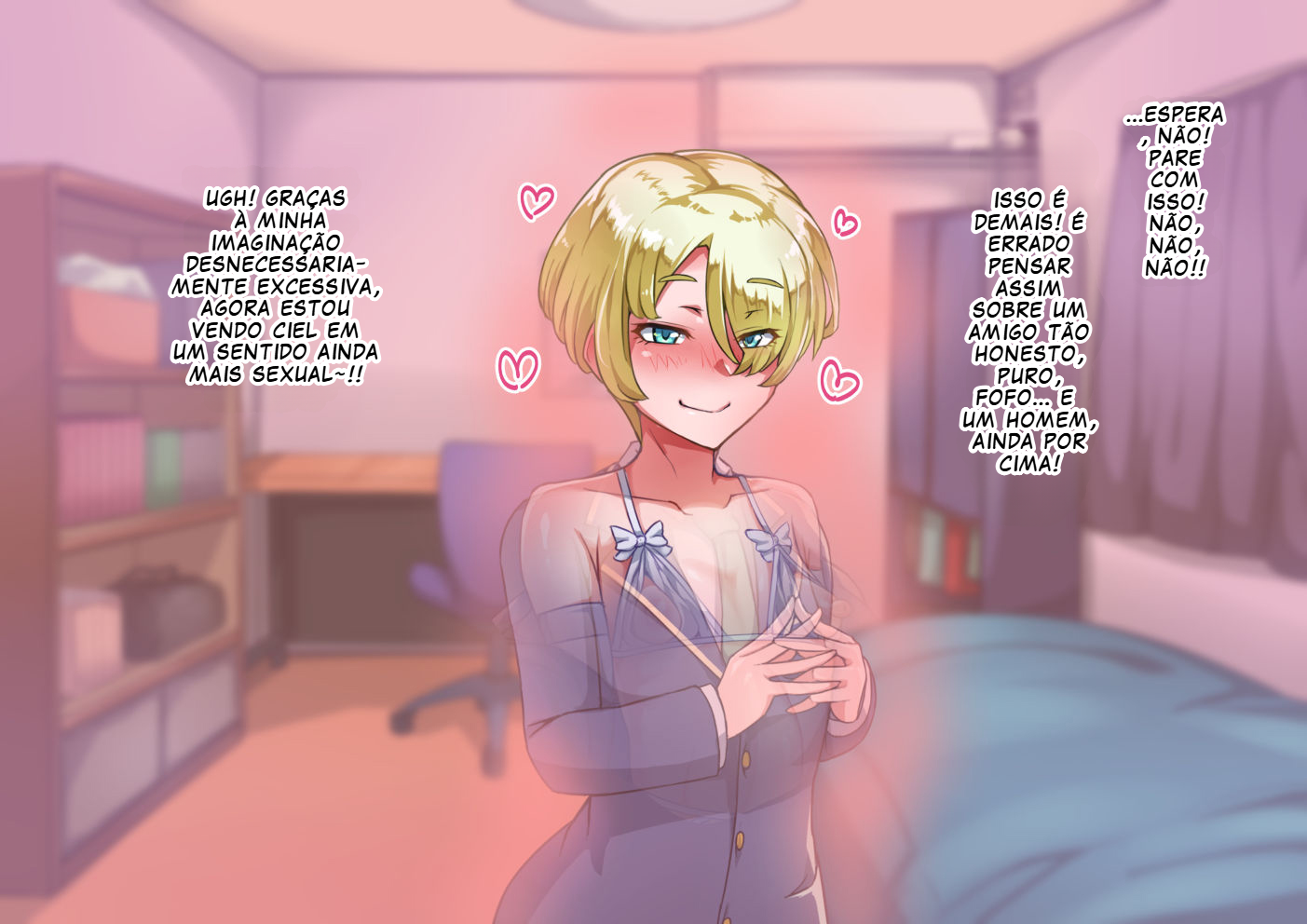 [Hagurumarokuro (Silver Radish)] Otokonoko to xx No. 5 Kinpatsu Seijun na Tenkousei Hen [Portuguese-BR] [BLACKSUB] - Page 21