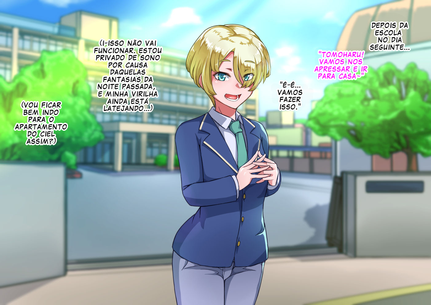 [Hagurumarokuro (Silver Radish)] Otokonoko to xx No. 5 Kinpatsu Seijun na Tenkousei Hen [Portuguese-BR] [BLACKSUB] - Page 23
