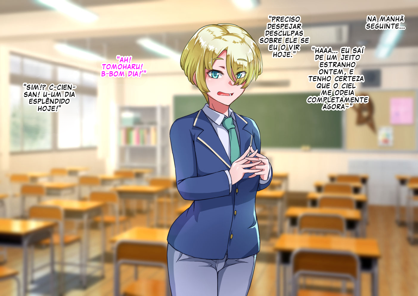 [Hagurumarokuro (Silver Radish)] Otokonoko to xx No. 5 Kinpatsu Seijun na Tenkousei Hen [Portuguese-BR] [BLACKSUB] - Page 38