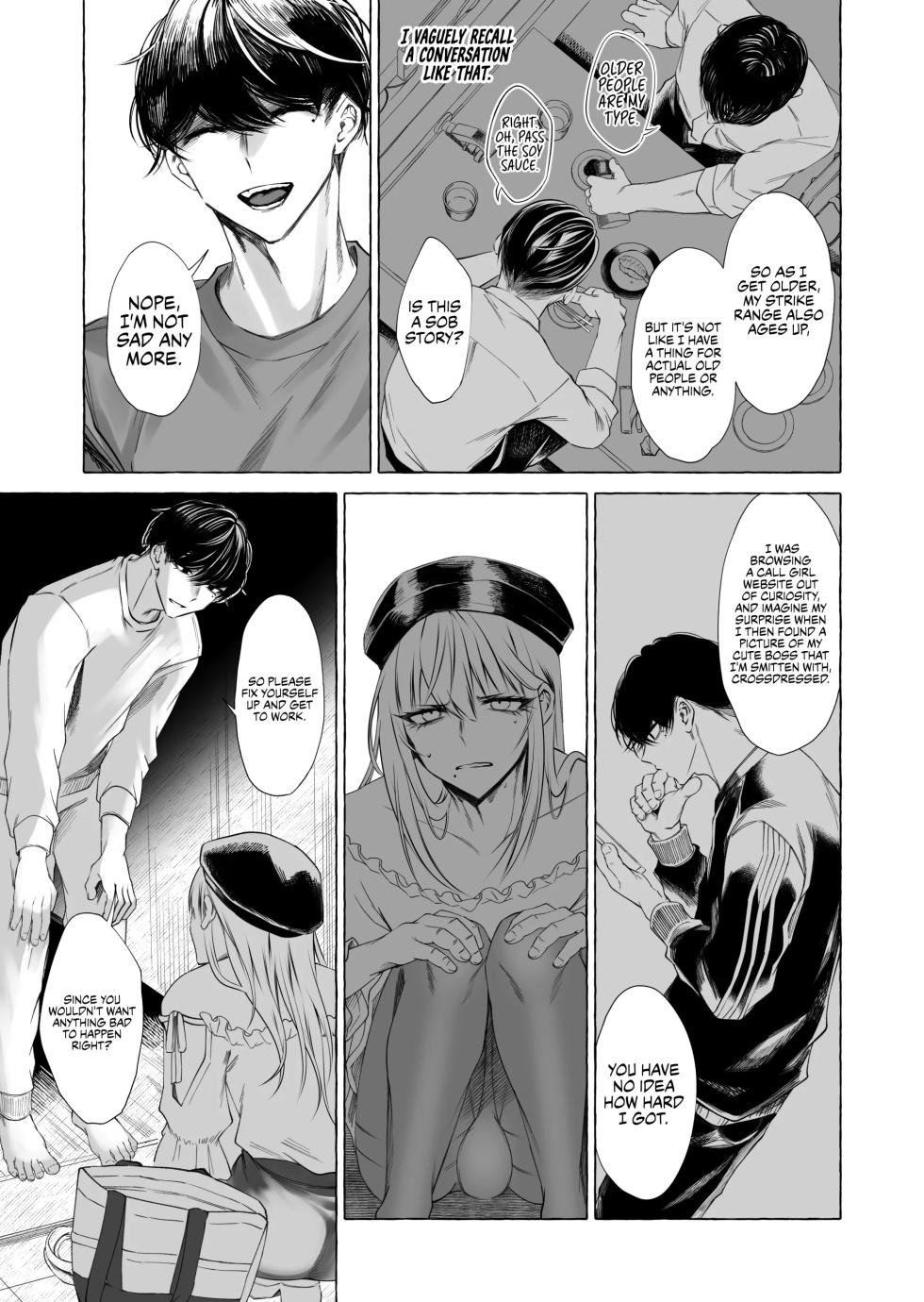 (Sisei) My Boss is a Cross-dressing Call Girl | Josou DeliHeal Yondara, Kaisha no Joushi ga Kita [English] - Page 10