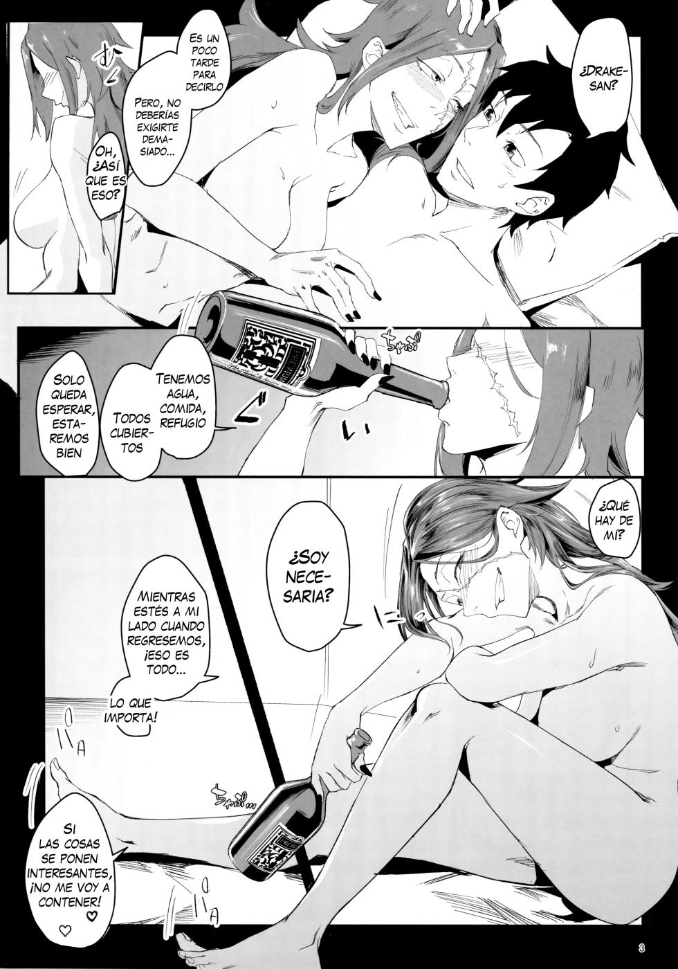 (C97) [Sucharaka Knight! (Orita)] Yoi Drake san 7Days in Summer Island (Fate/Grand Order) [Spanish] - Page 2