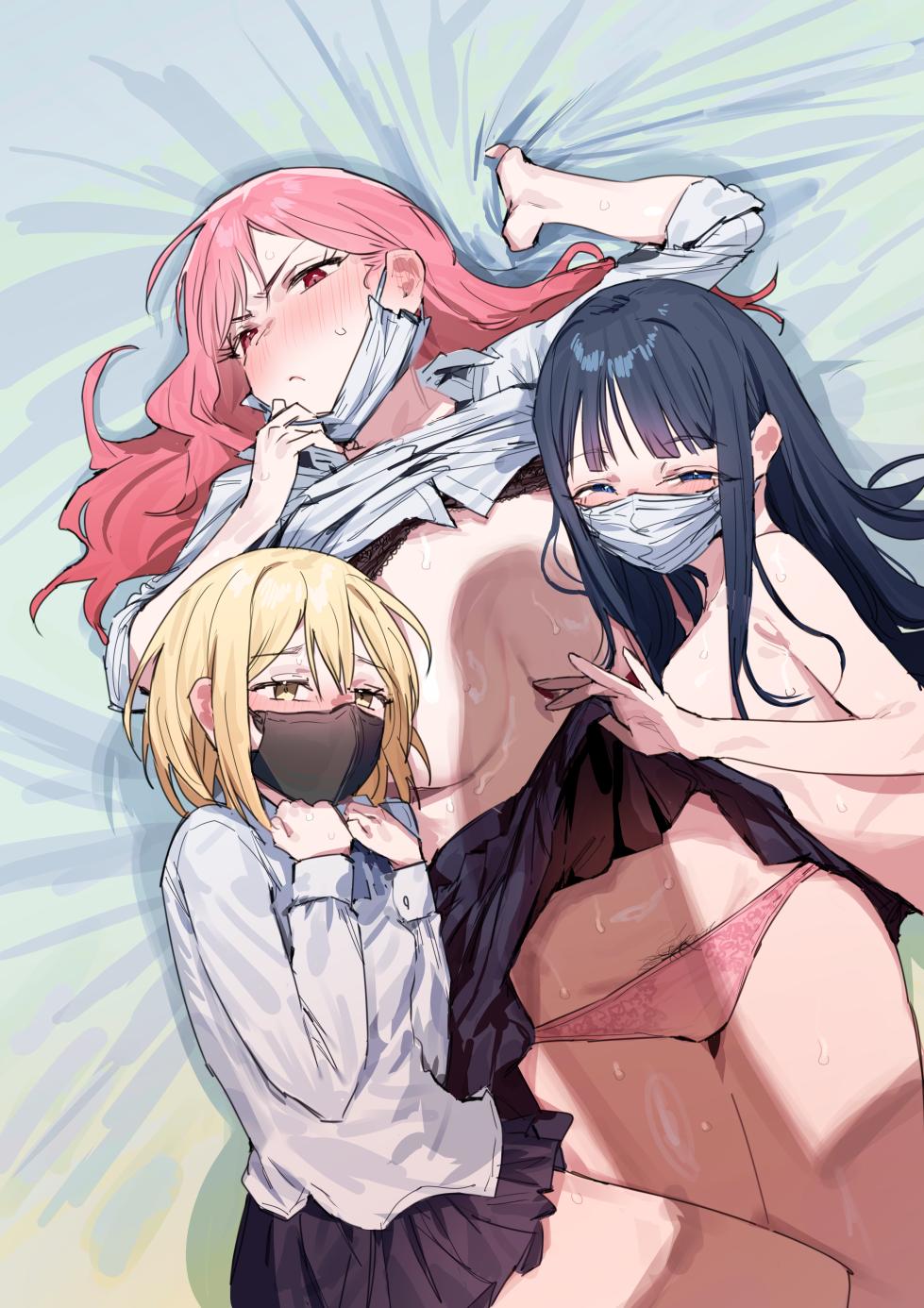 [ie Kenkyuushitsu (ie)] 3 Gal ~Choukyokon Otaku-kun no Nakadashi SEX de Meromero ni Sarechau Gal 3-nin-gumi no Hanashi~ - Page 2