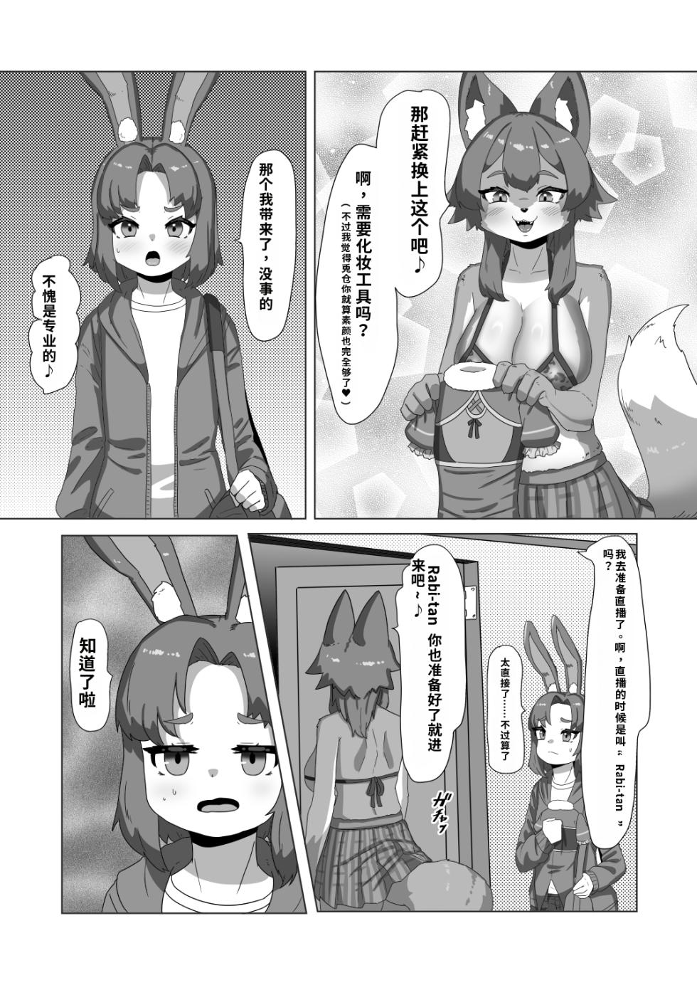 [Nitiniti Sowa (Apacchi)] Futanari Ookami Gal wa Usagi Otokonoko Layer to Collab Haishin Suru!? | 两人狼系辣妹与男娘兔子的合作!! [Chinese] [差不多行了AI翻译] - Page 5