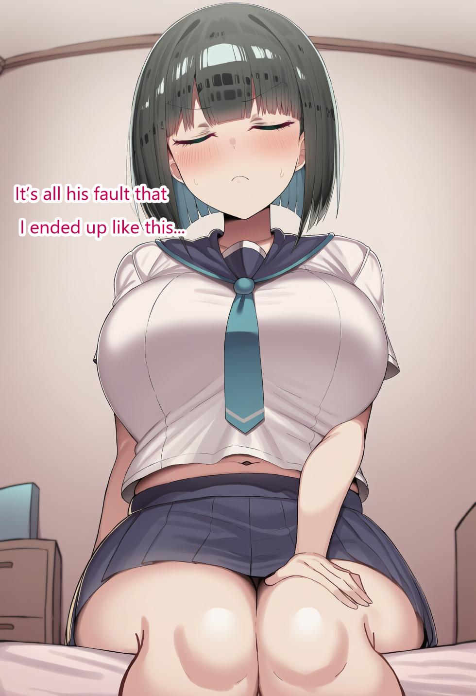 [gumiii] Pervert Brat vs. Black-Haired Bob-cut Girl ⑧ [AI Generated] - Page 2