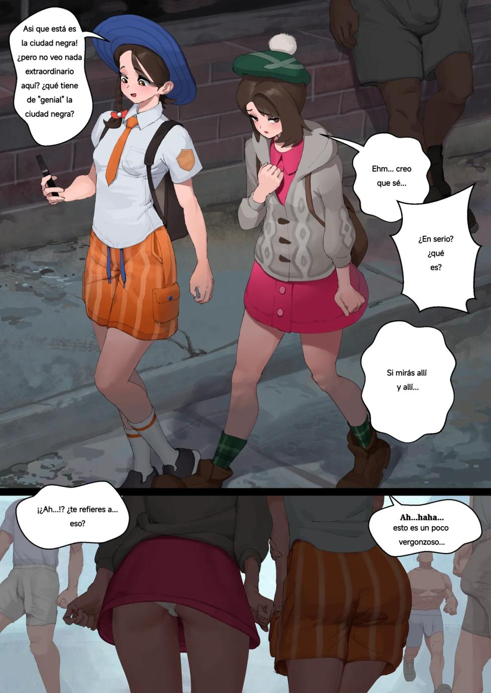 Gloria and Juliana visit Black City (Pokemon) - Page 1