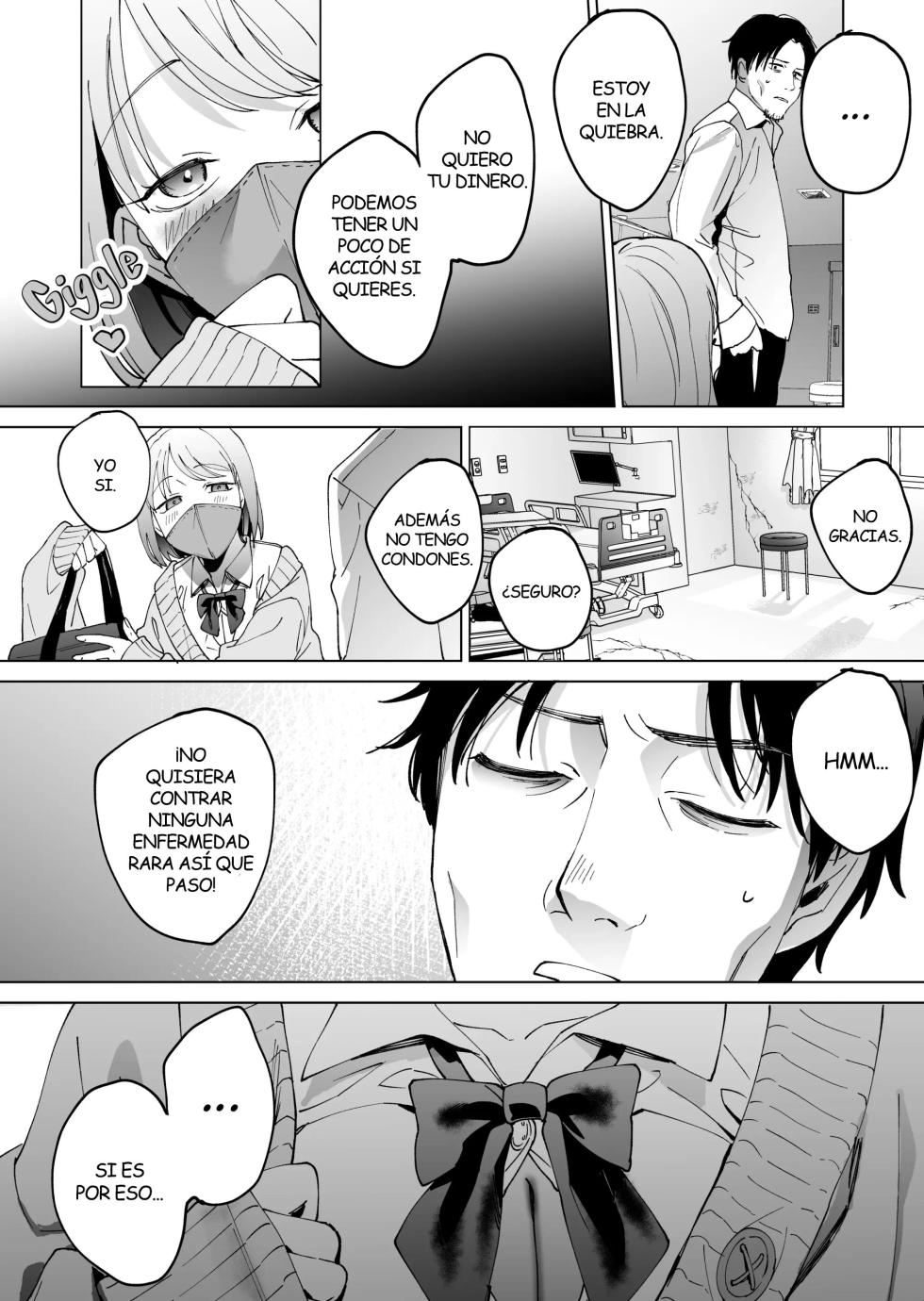 [Manmaya (Same Manma)] Jinsei Shuuryou 5-byou Mae Nazo JK ni Kuwareru [Spanish] [Kejotan] [Decensored] [Digital] - Page 5