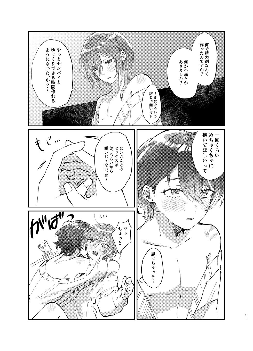 [Hoshikuzu Yuuran Hikou (Hanacha)] Kenmei: Boku no Nii-san ga Nyotaika Shiteita Ken ni Tsuite (Ensemble Stars!) [Digital] - Page 32
