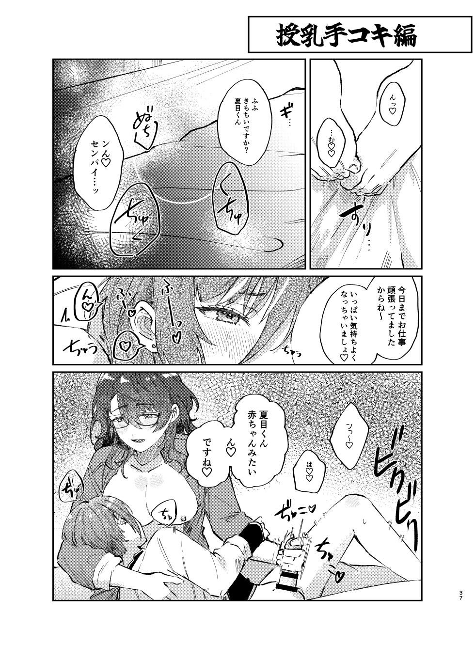 [Hoshikuzu Yuuran Hikou (Hanacha)] Kenmei: Boku no Nii-san ga Nyotaika Shiteita Ken ni Tsuite (Ensemble Stars!) [Digital] - Page 36