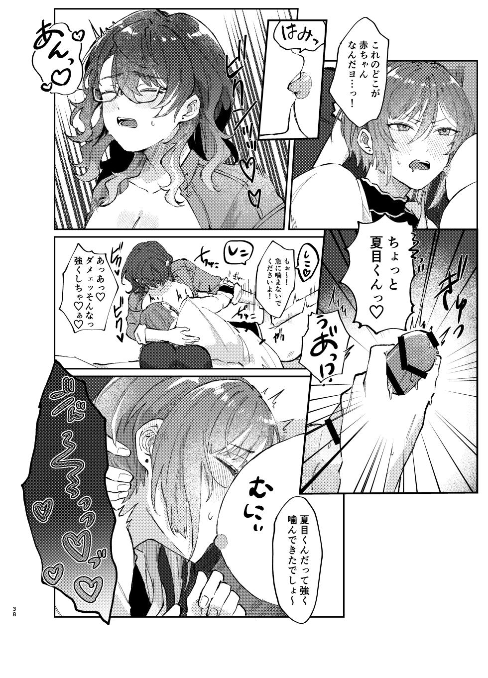 [Hoshikuzu Yuuran Hikou (Hanacha)] Kenmei: Boku no Nii-san ga Nyotaika Shiteita Ken ni Tsuite (Ensemble Stars!) [Digital] - Page 37