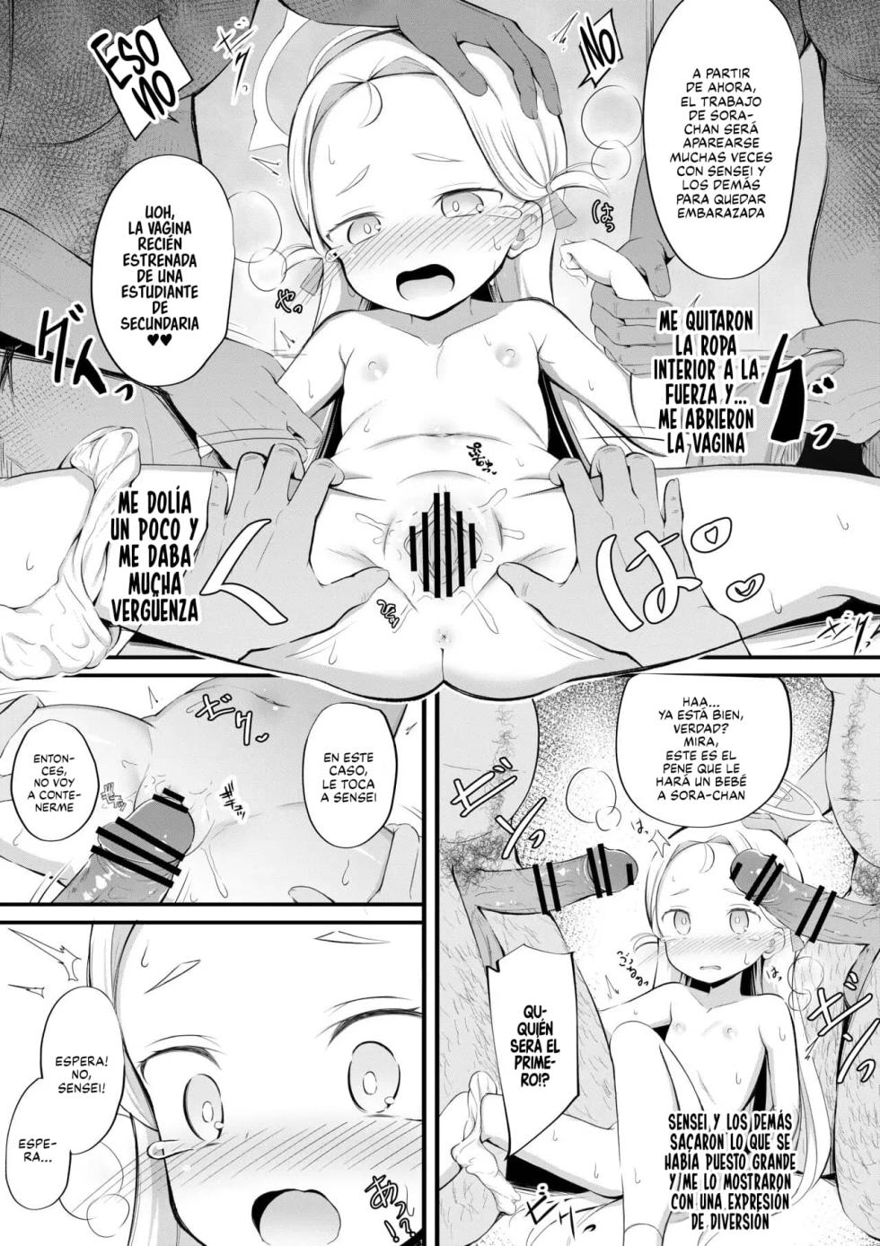[Ponponpain (Ponpon)] Sora no Himitsu no Arbeit | EL TRABAJO SECRETO DE MEDIO TIEMPO DE SORA (Blue Archive) [Spanish] [Jaguarlo] [Digital] - Page 5