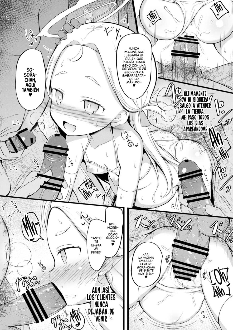 [Ponponpain (Ponpon)] Sora no Himitsu no Arbeit | EL TRABAJO SECRETO DE MEDIO TIEMPO DE SORA (Blue Archive) [Spanish] [Jaguarlo] [Digital] - Page 16
