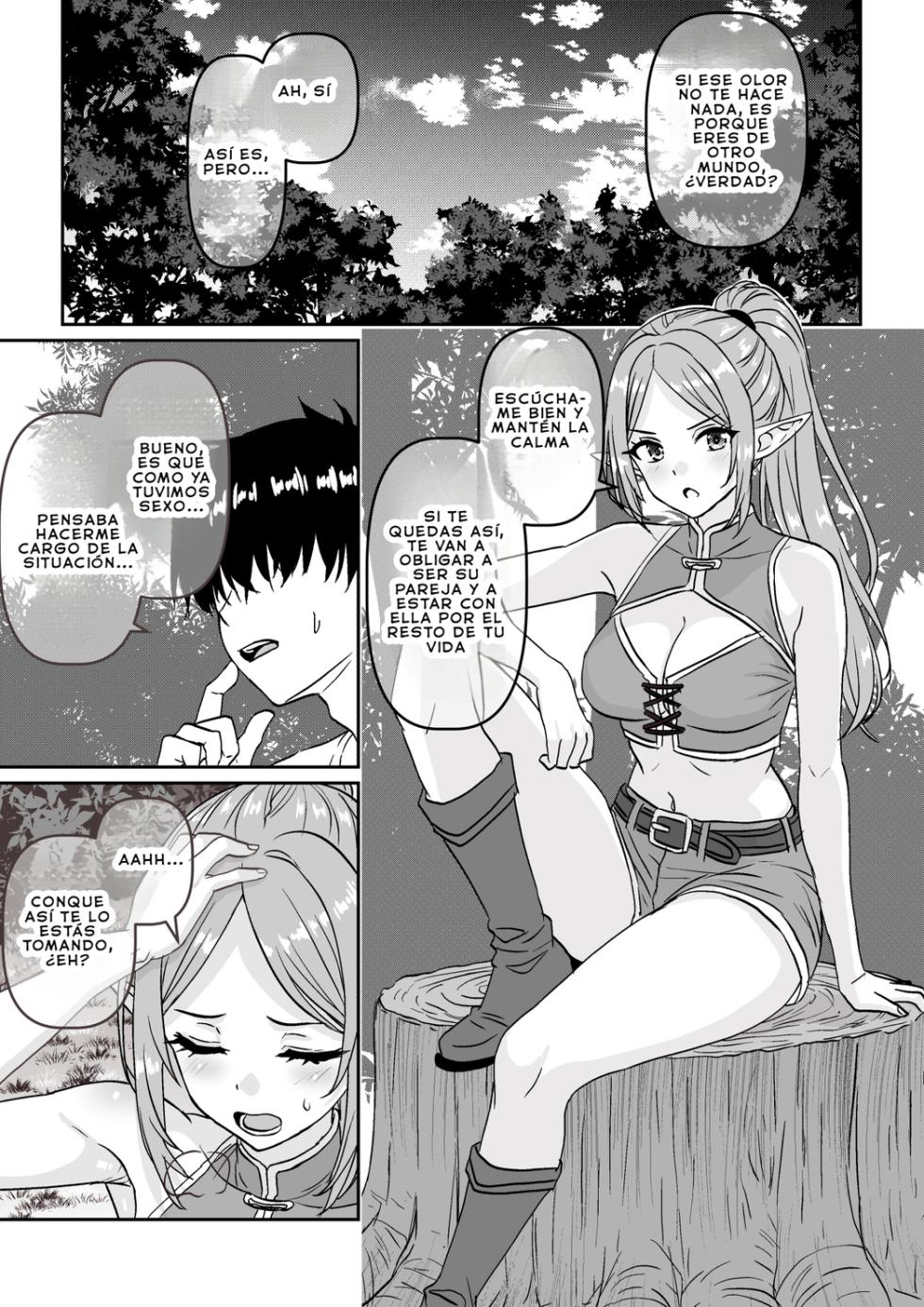 [Waribashi Kouka] Heikeisunzen no Gakeppuchi Ikiokure Jukujo Elf ni Shoukan sareta Kekka | El resultado de ser invocado por una elfa madura, solterona y al borde del abismo, a punto de la menopausia [Spanish] - Page 20