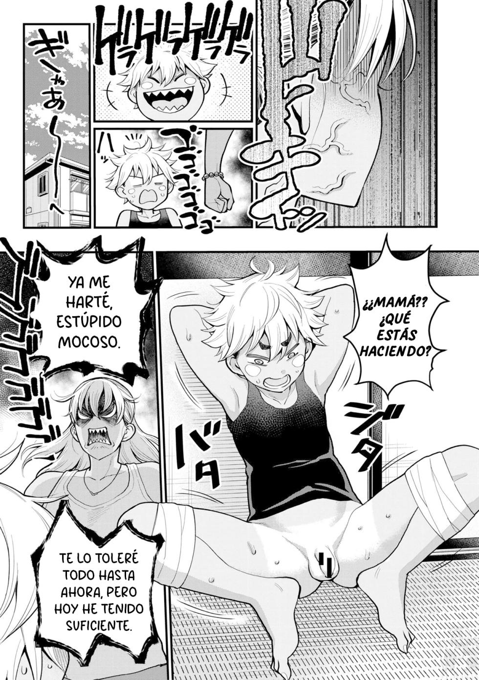 ¡Castigo infernal! La estricta "educación" del hijo travieso a manos de una mamá exdelincuente, sádica y muy velluda. - Page 6