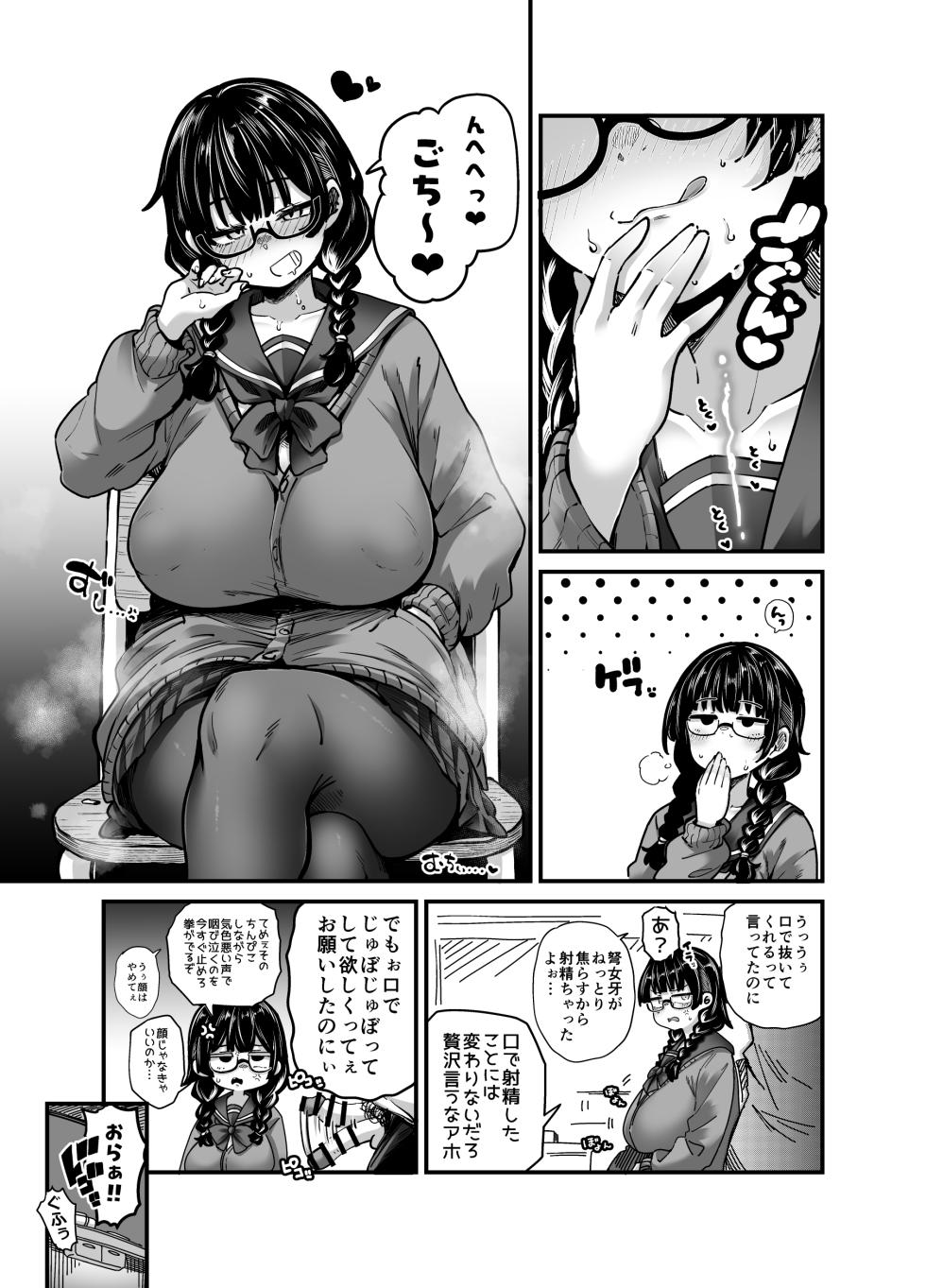 [奥ヴぁ] 目つきも口も悪いけどちゃんとお願いしたら大体なんでもしてくれるドえろい眼鏡っ娘のドメガ - Page 13
