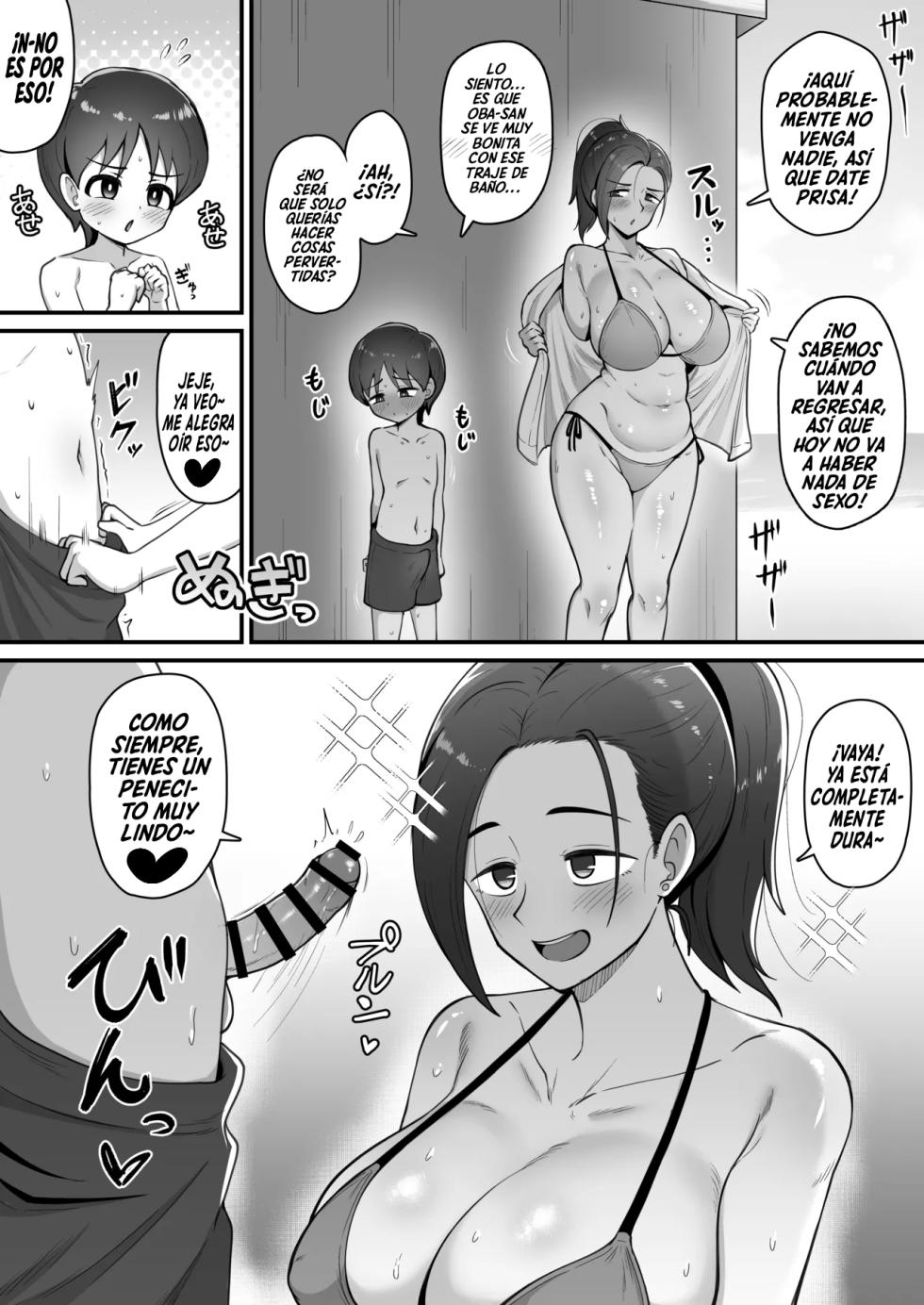 [Kiteman] Tomodachi no Ie ni Tomari ni Itta Hi Tsuzuki no Honban｜La madre de mi amigo [Spanish] [Mr.Naranjas] - Page 10