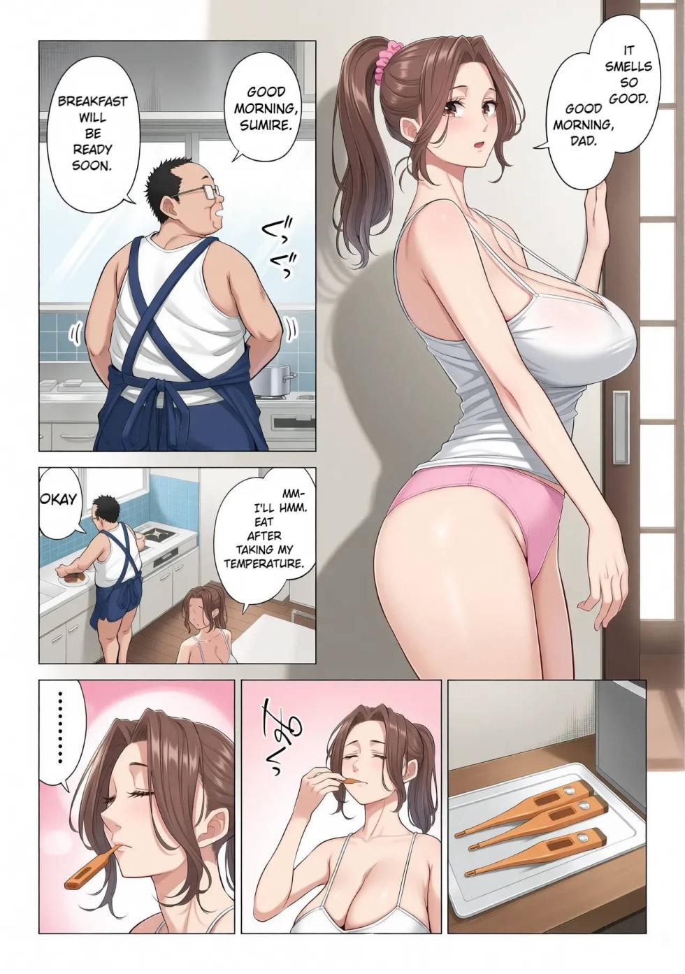 [Date Roku] Ogifu-san no Seiyoku Shori wa Watashi tachi Sanshimai no Mochi mawari | Taking the turn - The story of how us three sister took care of our step-father needs [English] (Colourized) - Page 6