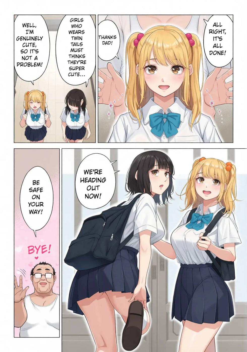 [Date Roku] Ogifu-san no Seiyoku Shori wa Watashi tachi Sanshimai no Mochi mawari | Taking the turn - The story of how us three sister took care of our step-father needs [English] (Colourized) - Page 19