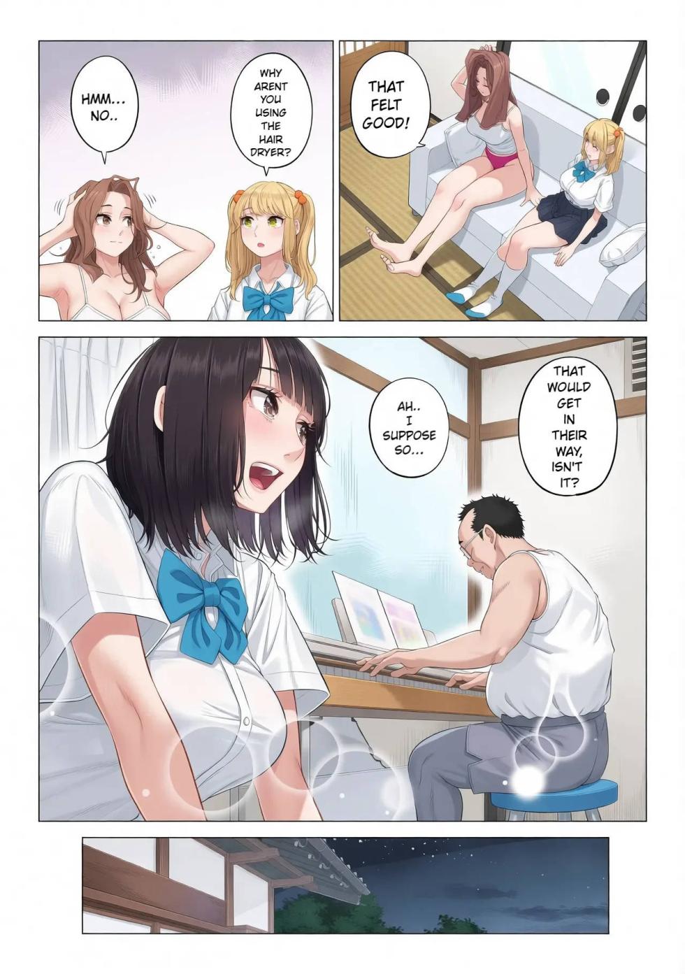 [Date Roku] Ogifu-san no Seiyoku Shori wa Watashi tachi Sanshimai no Mochi mawari | Taking the turn - The story of how us three sister took care of our step-father needs [English] (Colourized) - Page 24