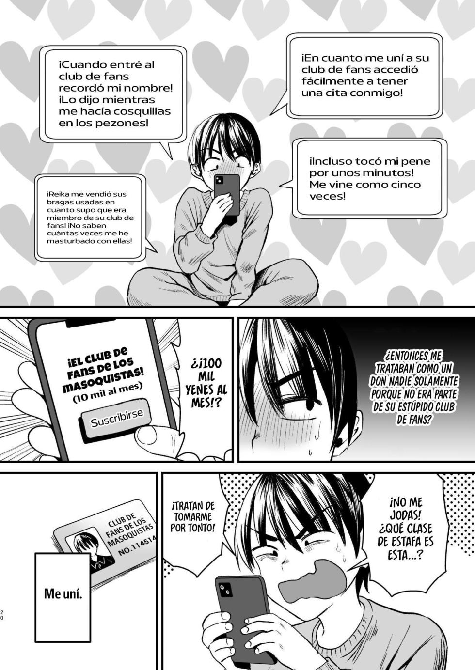 [Sister Mytory (Miginohito Mitsuru)] Maso wa Ose! ~Maso Fan Darake no Idol-sama~ | ¡Prensa de suma masoquista! ~Sr. Ido L, lleno de fans masoquistas~ [Spanish] [Digital] - Page 19