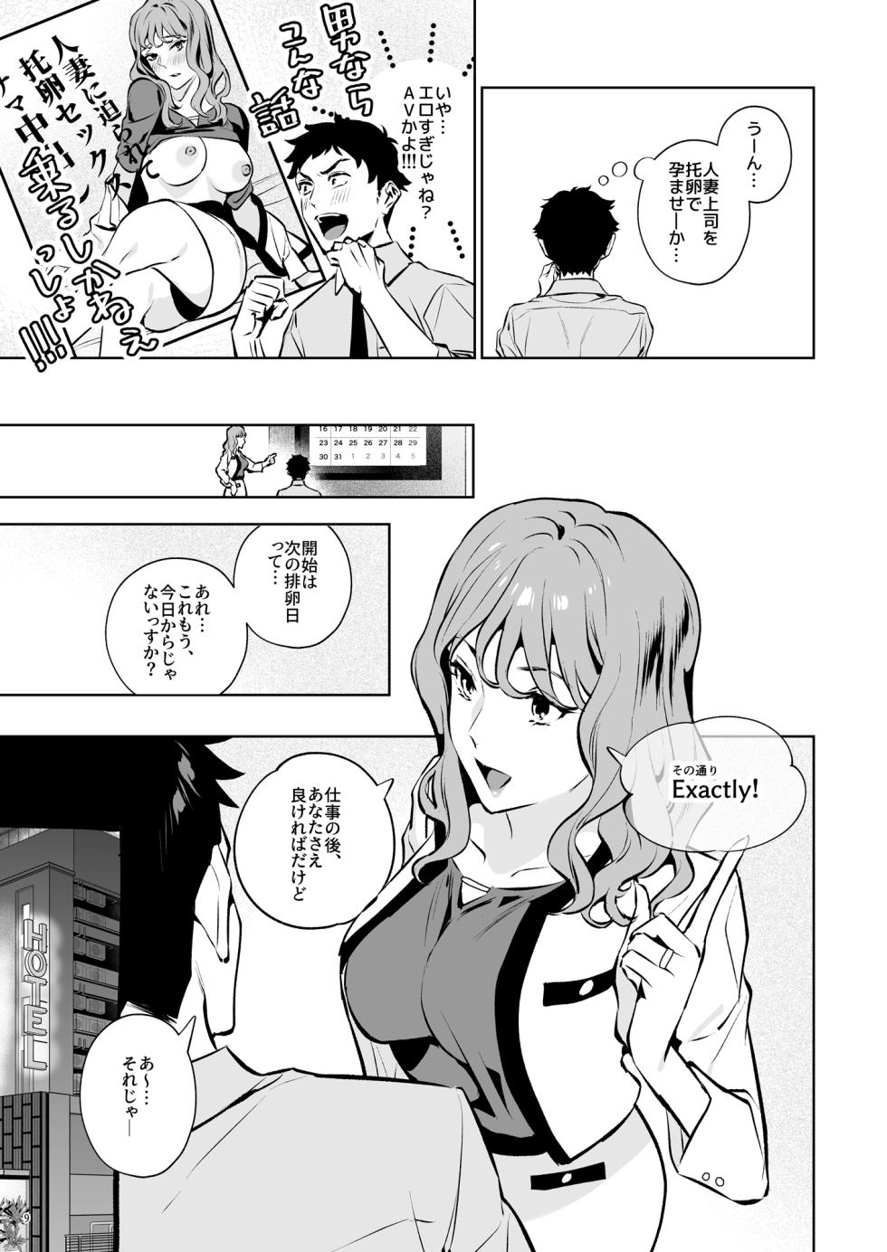 [diletta (Shin-yu)] Takuran Keiyaku itsumo Majimena Bijin Joushi (Hitodzuma) ga, Naze ka Takuran o Sematte kitanode Enryonaku Haramase tatta. - Page 10