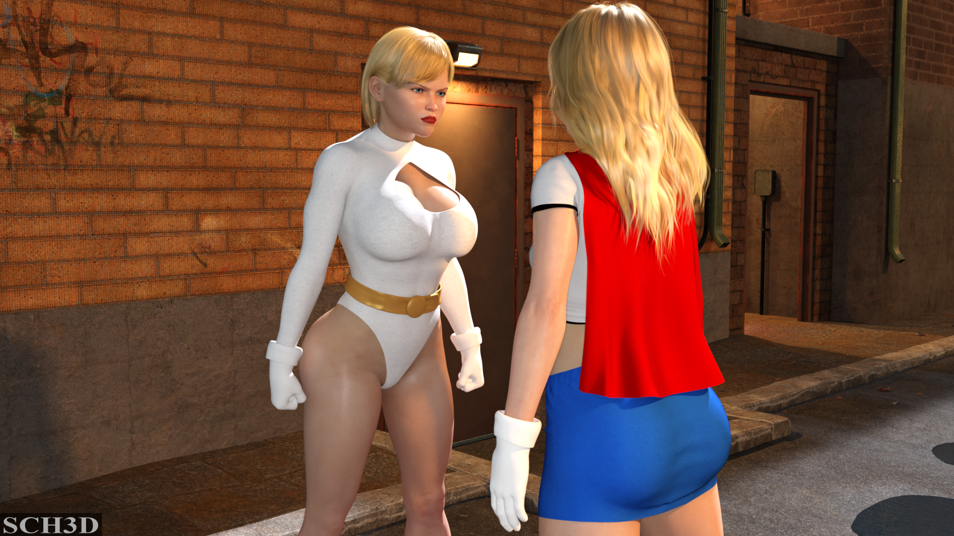 Supergirl and Galatea in Conflict - Page 1