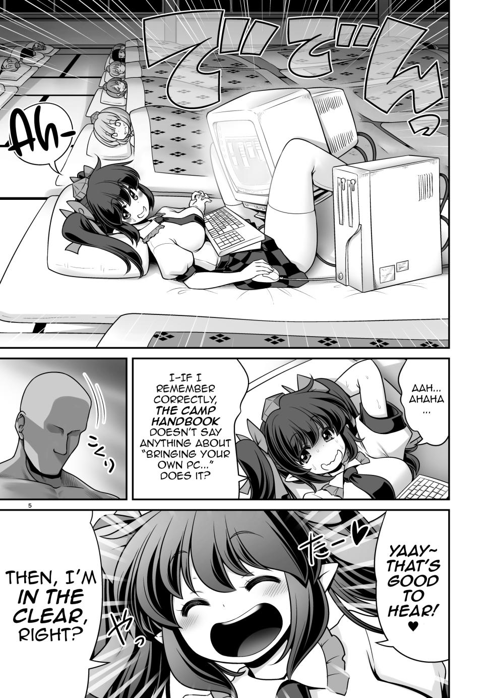 [Yosutebito na Mangagaki (Tomoki Tomonori)] Tengu Gasshuku no Shoutou Jikan-go no Rule! Ihansha wa Dare darou to Ecchi Oshioki! | The Strict Rule of The Tengu Training-Camp: Everyone Who Violated the Lights-Out Hour Will be Punished With Bareback Sex! (Touhou Project) [English] [DeppoTL] - Page 5