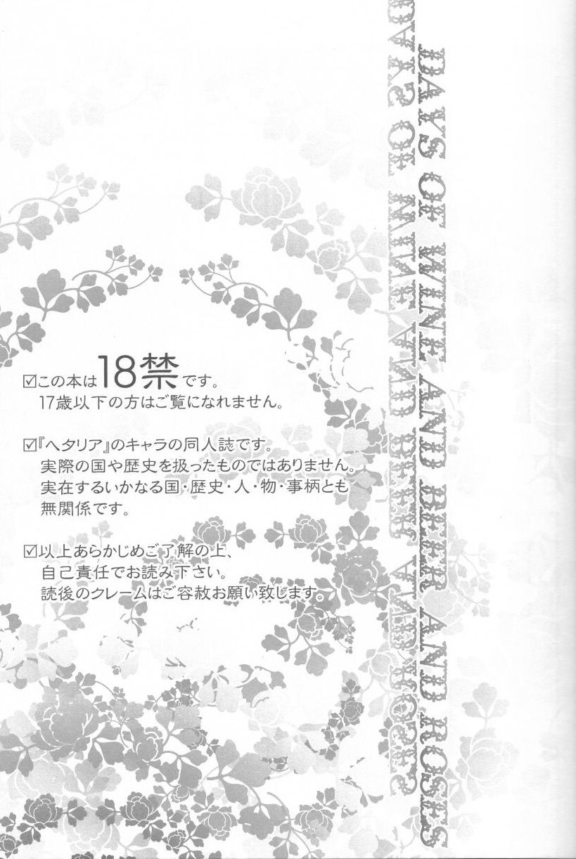 [ALMAGEST (Amii)] DAYS OF WINE AND BEER AND ROSES (Hetalia Axis Powers) - Page 3