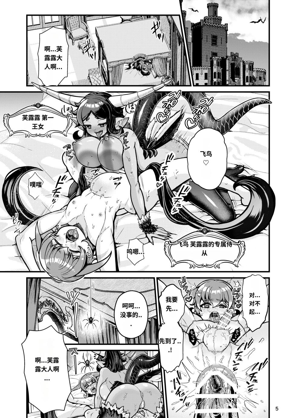 [Letitia no Ohirune (Chifuyu)] Mazoku Hime Fiōre no Hatsujōki [Chinese]什么都不会只知道丢给AI汉化 - Page 5