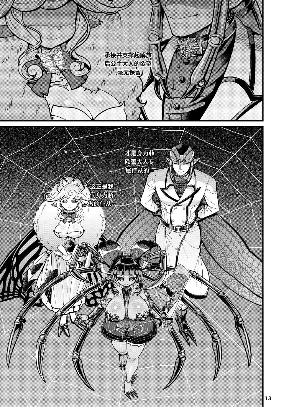[Letitia no Ohirune (Chifuyu)] Mazoku Hime Fiōre no Hatsujōki [Chinese]什么都不会只知道丢给AI汉化 - Page 13