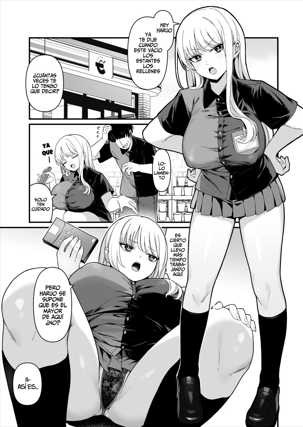 [Maritozzo (BS3)] Kareshi Mochi Kyonyuu Beit Gal to Mechakucha Sex shita Hanashi | Cuando tuve sexo intenso con mi compañera de trabajo una gyaru tetona que tiene novio [Spanish] [Leisure] - Page 2