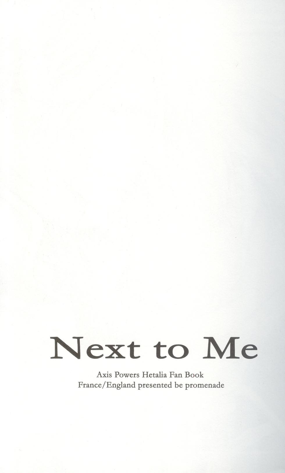 [Promenade (Shibao Kenta] Next to Me (Hetalia Axis Powers) - Page 2