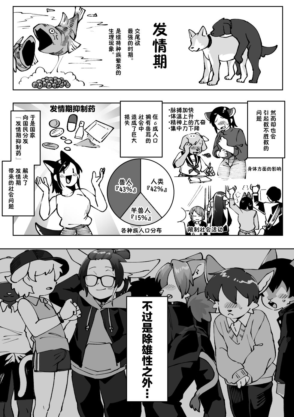 [神ﾉ裂] 発情期にはアカスリを 全两回 [Chinese] [匿名绅士出资汉化] - Page 1