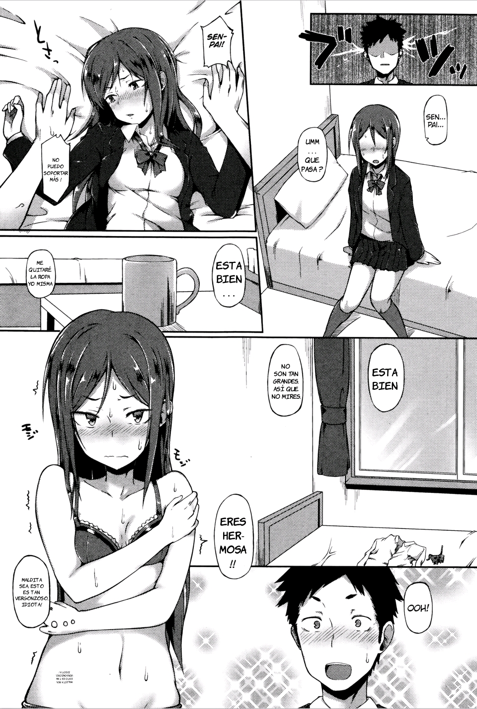 [Spiritus Tarou] Senpai wa Oshi ni Yowai｜Mi senpai es débil ante la presión (Comic JSCK Vol.2 2016-01) [Spanish] [JFairy Traslate] - Page 9