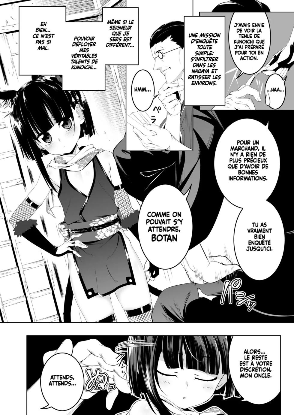 [Yuunabe Shinkochuu (Tanabe Kyou)] Botan, la kunoichi vicieuse et loyale - Vol 4 Koushoku no Chuugi Kunoichi Botan Shi [Digital] {French} (Harmit) - Page 3