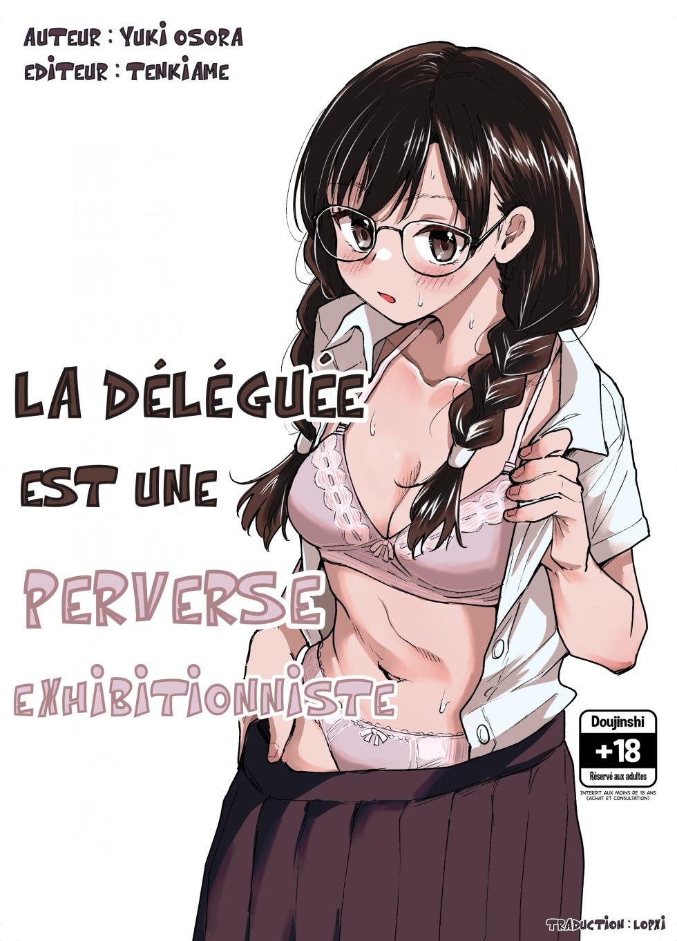 [Tenkiame (Yuki Osora)] Class no Iinchou ga Roshutsuheki no Aru Hentai-san datta | La Déléguée est une Perverse Exhibitionniste [French] [Lopxi] - Page 1