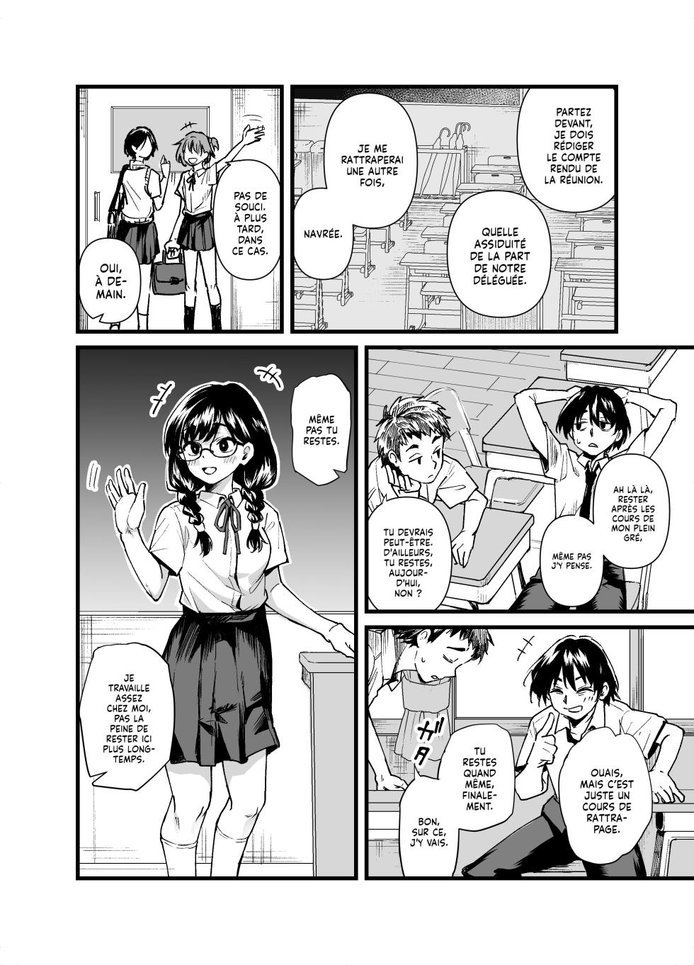 [Tenkiame (Yuki Osora)] Class no Iinchou ga Roshutsuheki no Aru Hentai-san datta | La Déléguée est une Perverse Exhibitionniste [French] [Lopxi] - Page 4