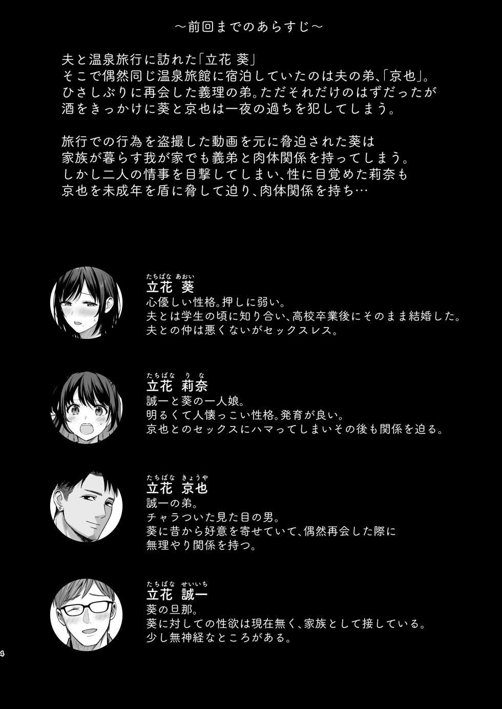 [AMAM (Ame Arare)] Mesu no Ie III ~Oyako wa Midare Aisareru~ [Digital] - Page 3