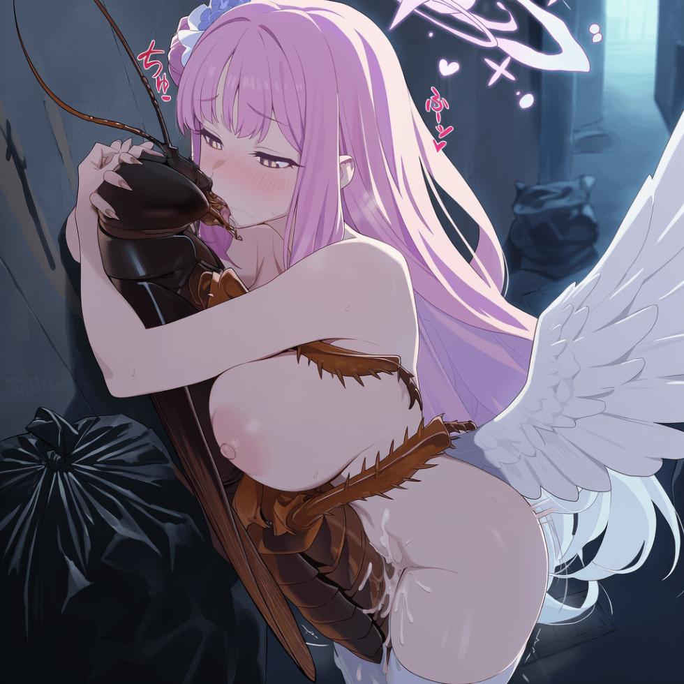 (yom)Insect_x_BA_tea_party_mika_with_roach_and_slug [AI Generated] - Page 28