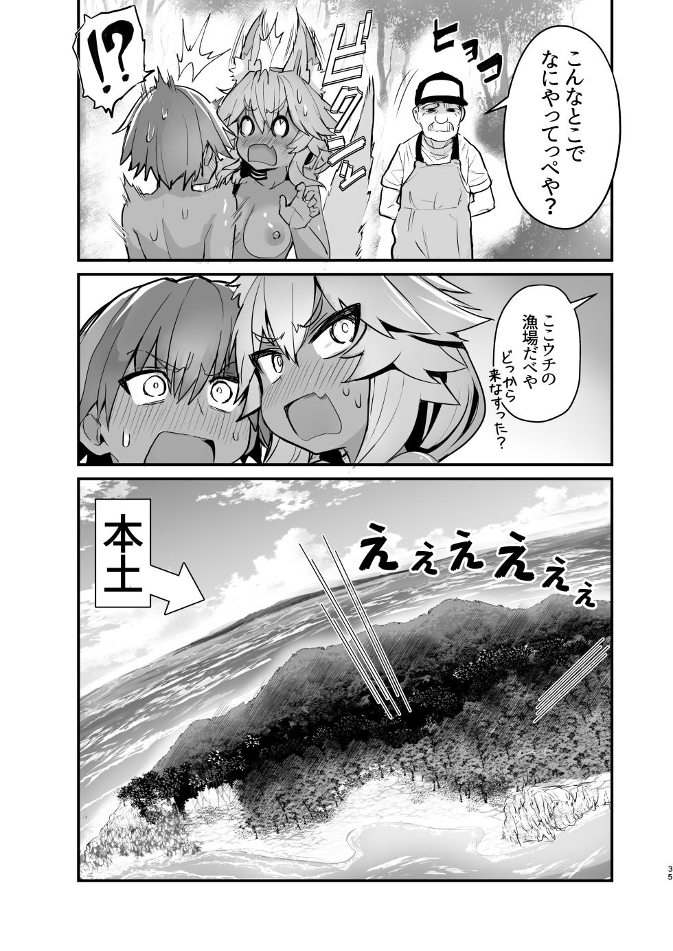 [Yamitsuki Honpo (Wise Speak)] Tamamo-san Nagasarate Mujintou - Tamamo-san, Swept-Away with Him  (Fate/Extra) [Digital] - Page 34