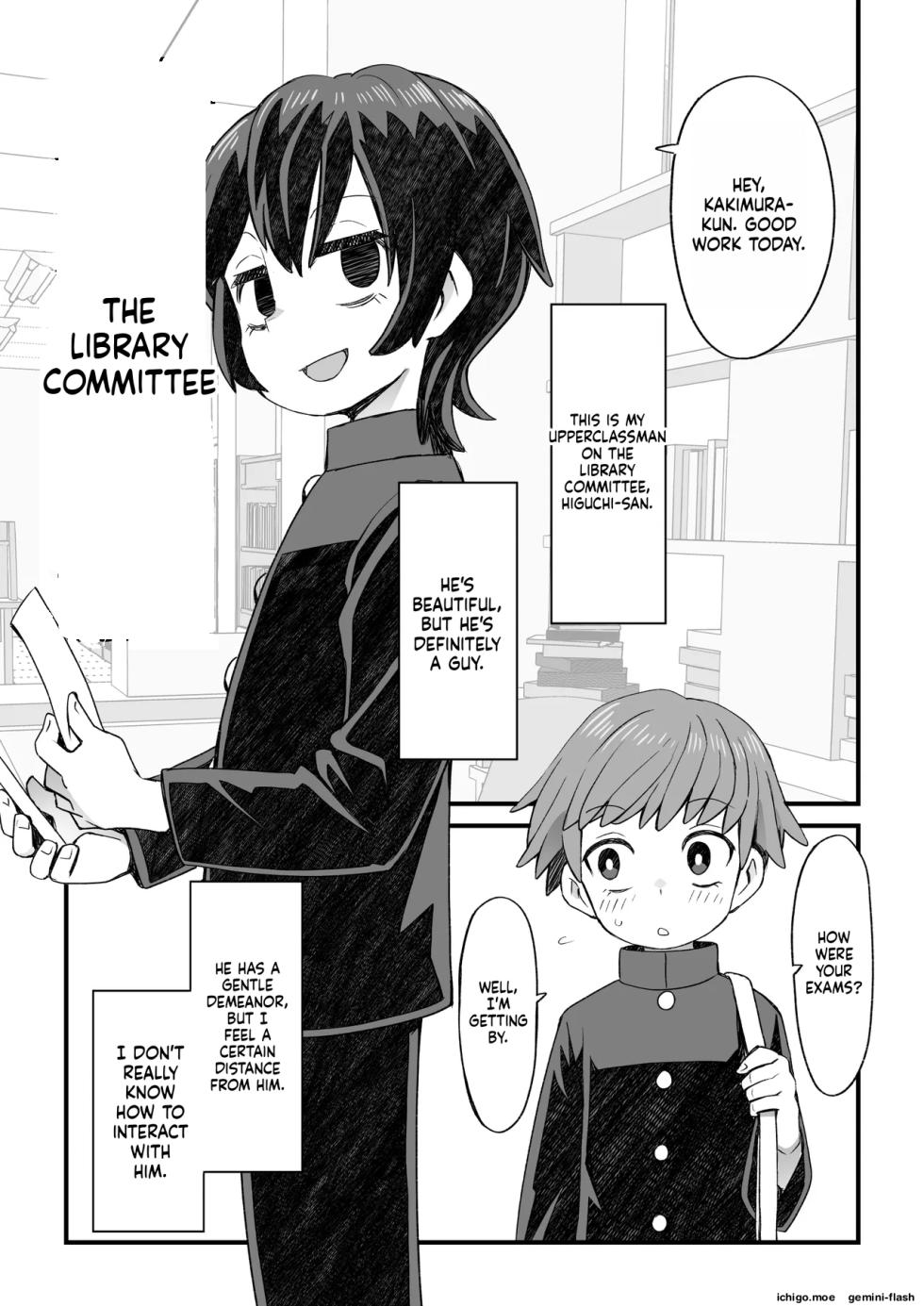 [Nunu Beya (Tanaka Nunu)] A Story About a Librarian Attacking a Junior Student, and a Story About a Boy Who Crossdresses to Get Help - Page 2