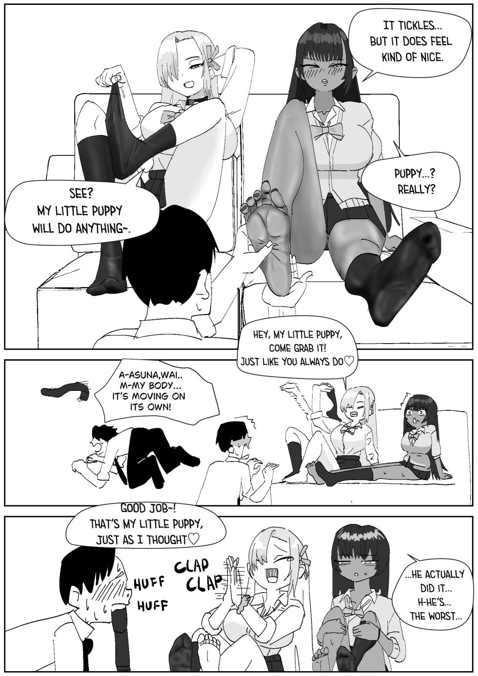 [Sockshop / ヤバい靴下屋さん] Karin & Asuna Masochist’s Cum Squeezed by Stinky Feet - Page 2